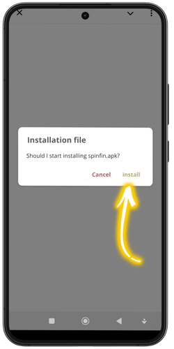 Confirm the APK installation
