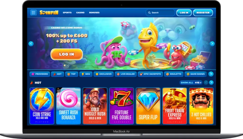 Spinfin fast-access option for players